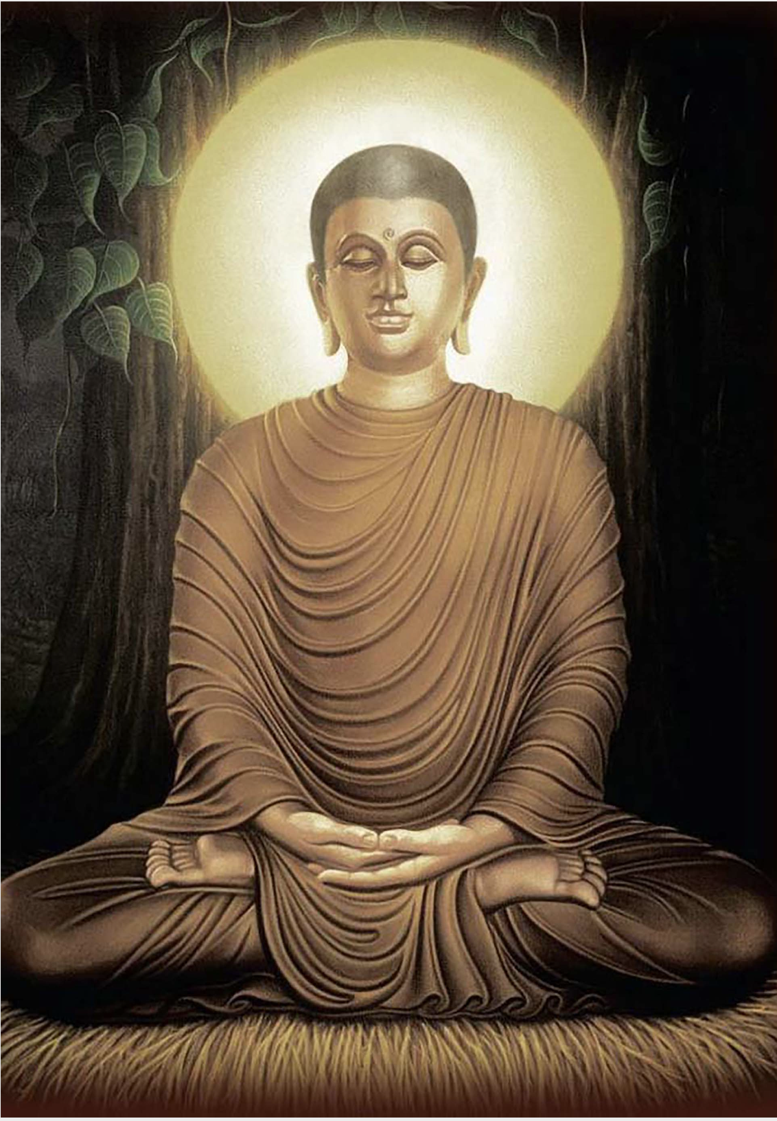 Artistic image of Gotama Buddha seated in meditation