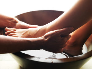 Foot washing as an act of service