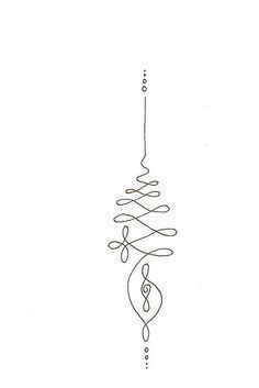 Symbolic Buddhist line drawing