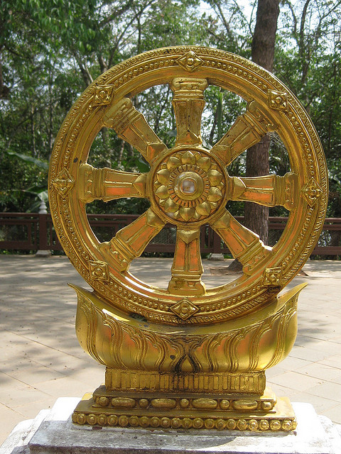 Dhamma Wheel sculpture