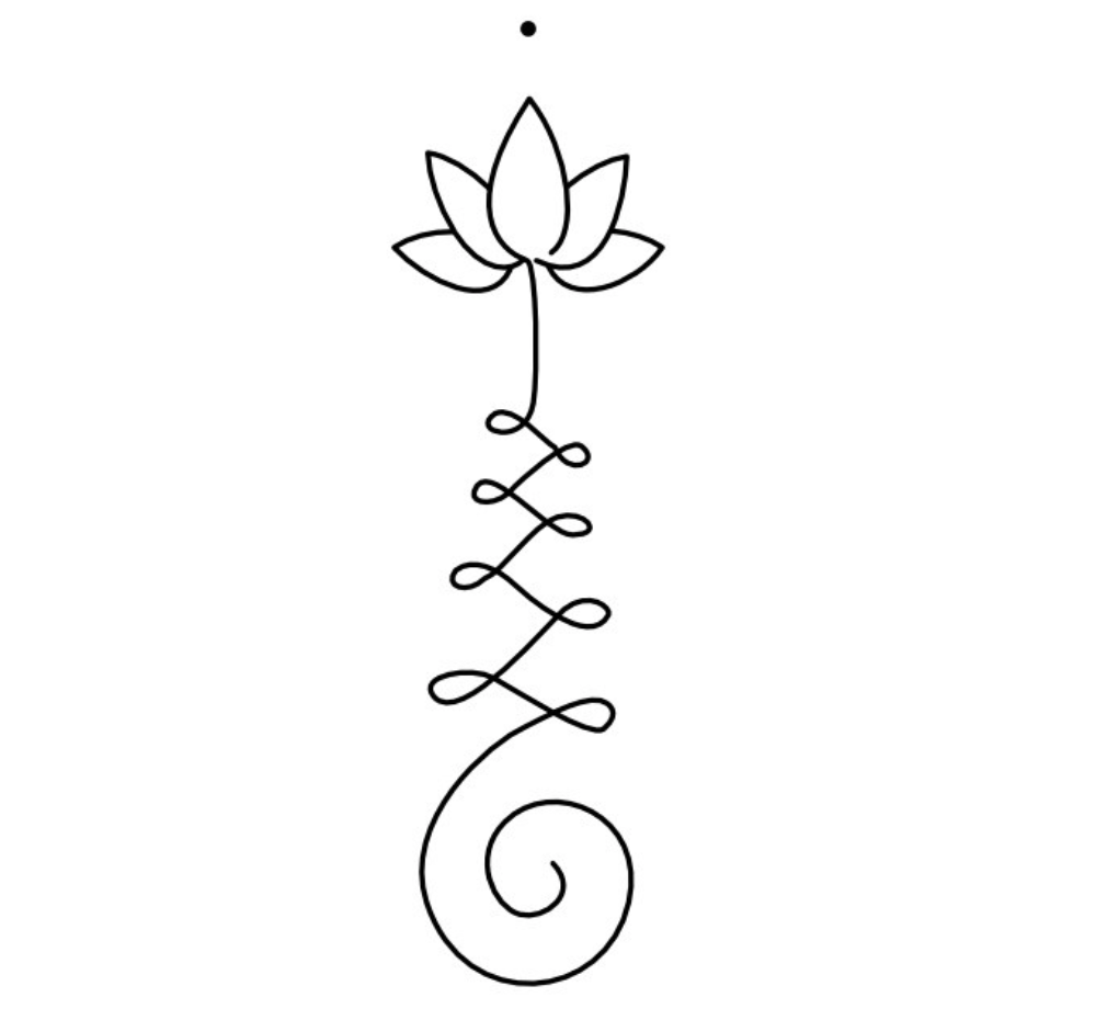 Lotus symbol line drawing