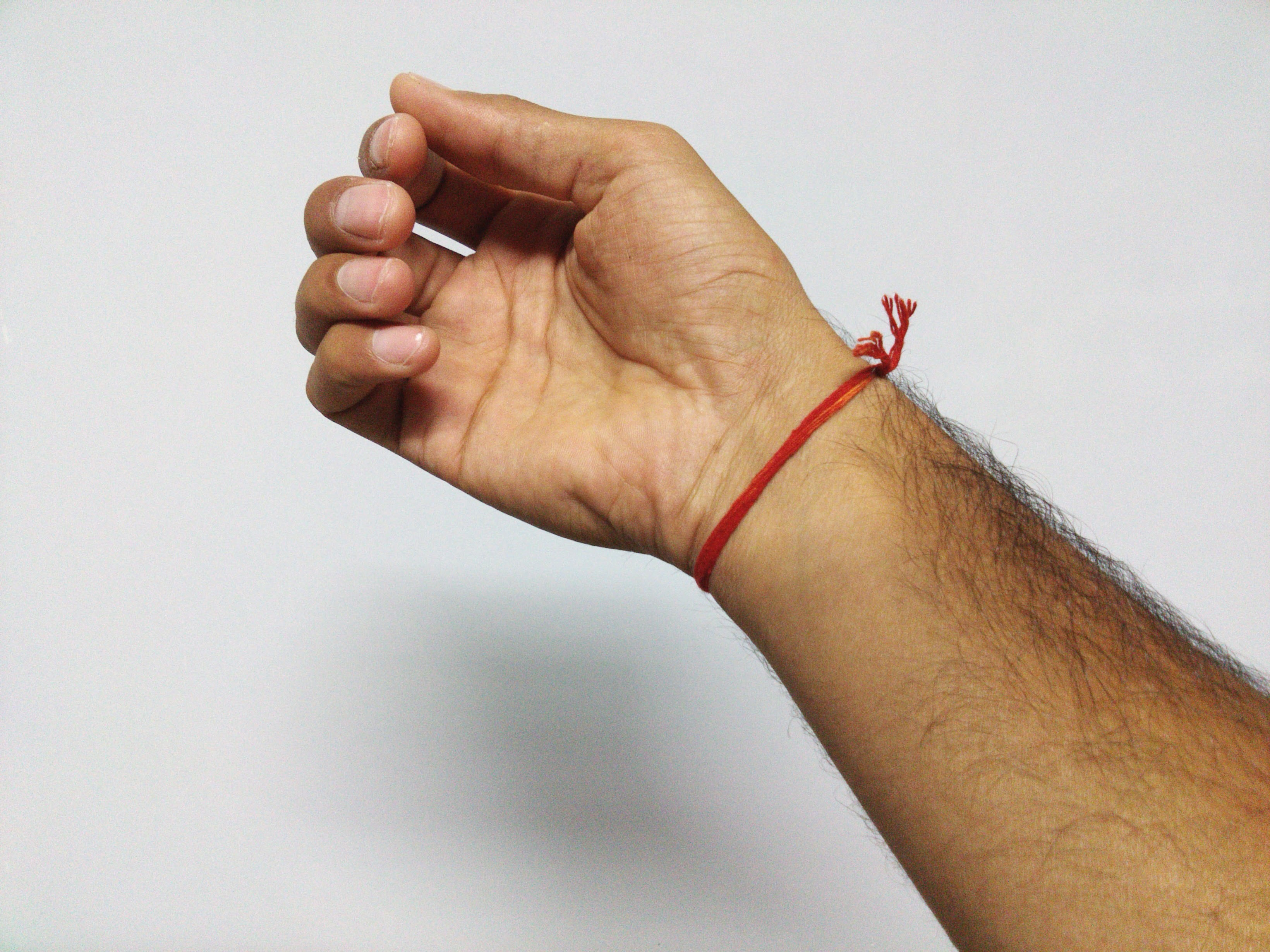 Sacred thread tied around the wrist