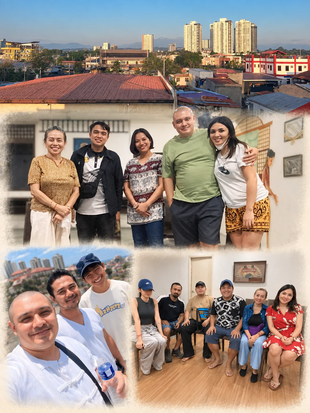 Photo collage of Buddhist study community gatherings in Davao City, Philippines